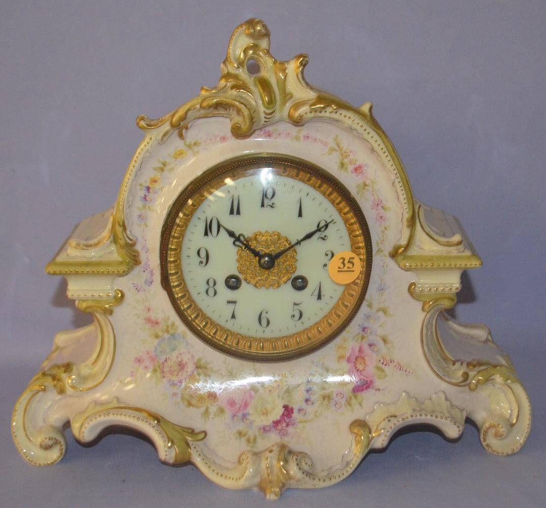 Antique French Porcelain Mantle Clock (1 of 6)