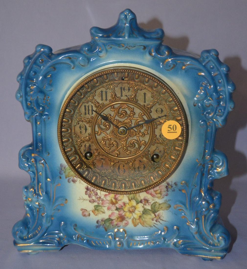 Antique Ansonia (Tatic) Porcelain mantle clock (1 of 7)