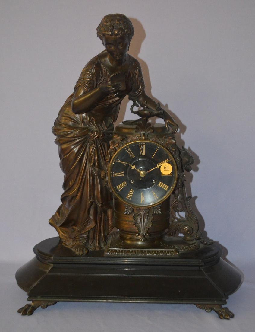 Antique French Bronze figure clock (1 of 7)