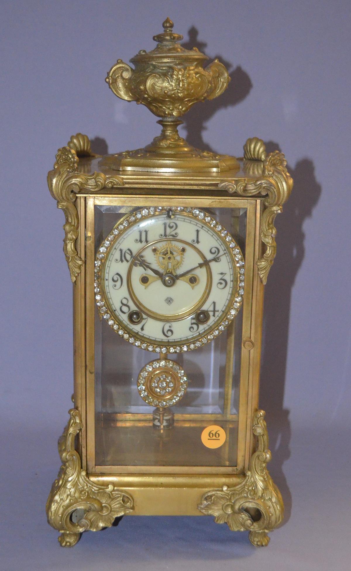 Antique Ansonia (Marquis) Crystal Regulator Clock (1 of 5)