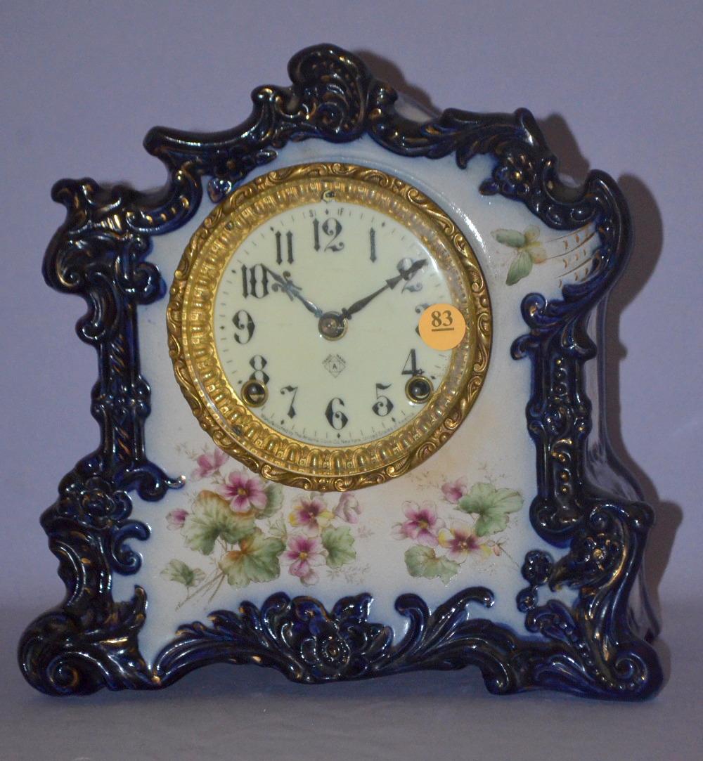 Antique Ansonia (Warden) Porcelain Mantle Clock (1 of 5)