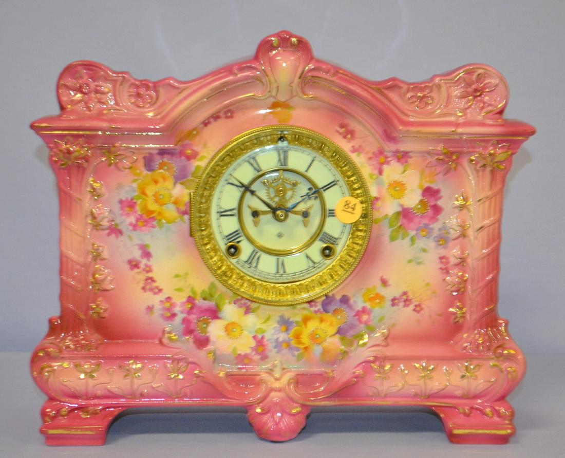 Antique Ansonia (La Palma) porcelain Mantle clock (1 of 6)