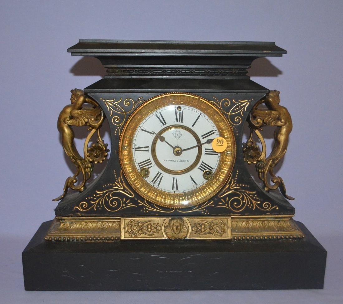 Antique Ansonia (Rosalind) Iron Mantle Clock