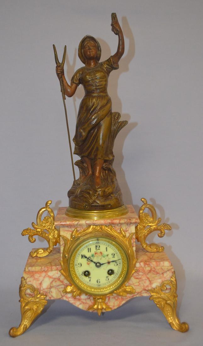 Antique French Marble figure Clock