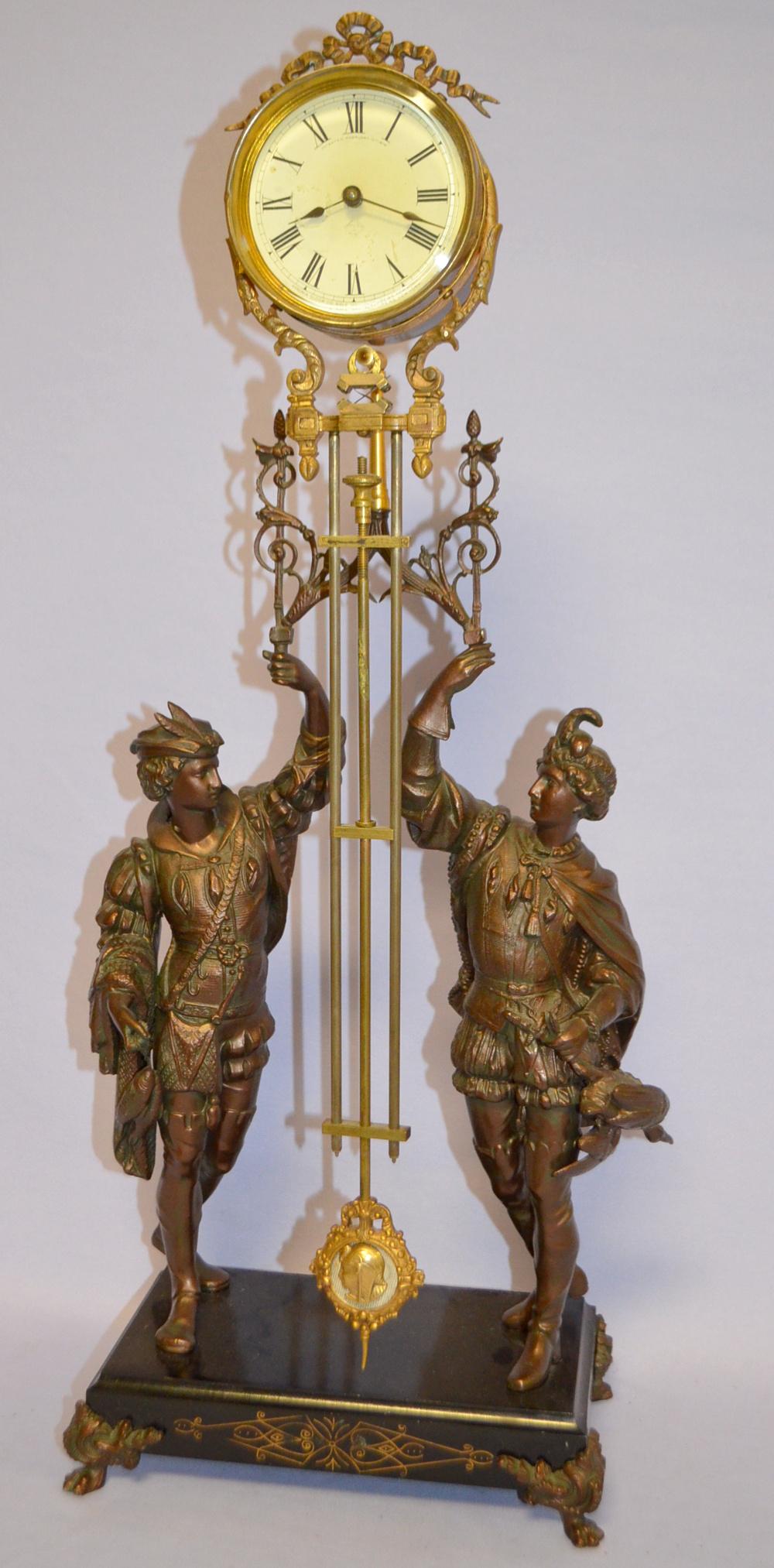 Antique Ansonia Fisher & Falconer Double Figure Swing (1 of 5)