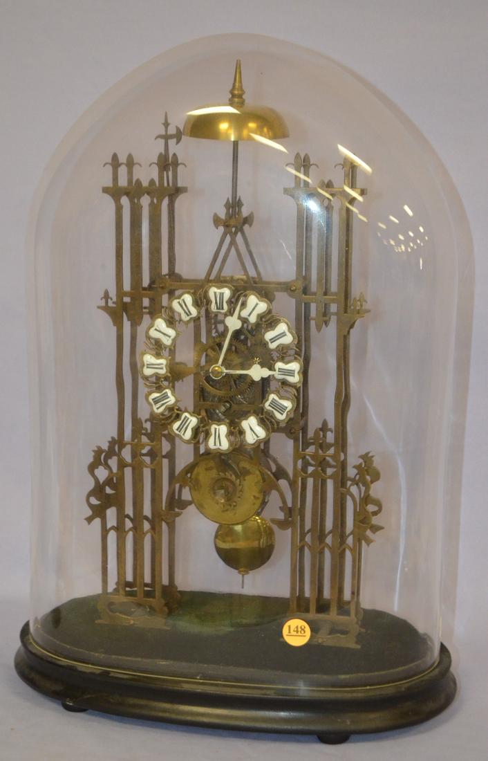 Vintage Fusee Brass skeleton Clock