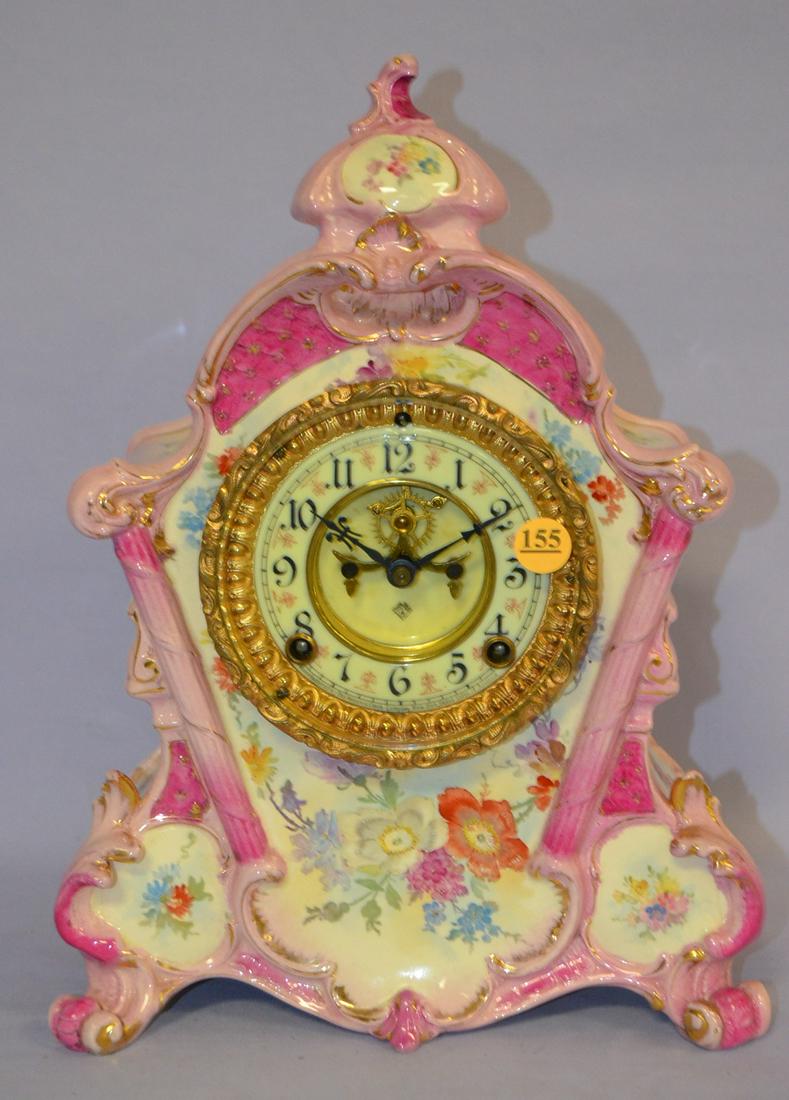 Antique Ansonia #502 Royal Bonn Porcelain Clock (1 of 5)