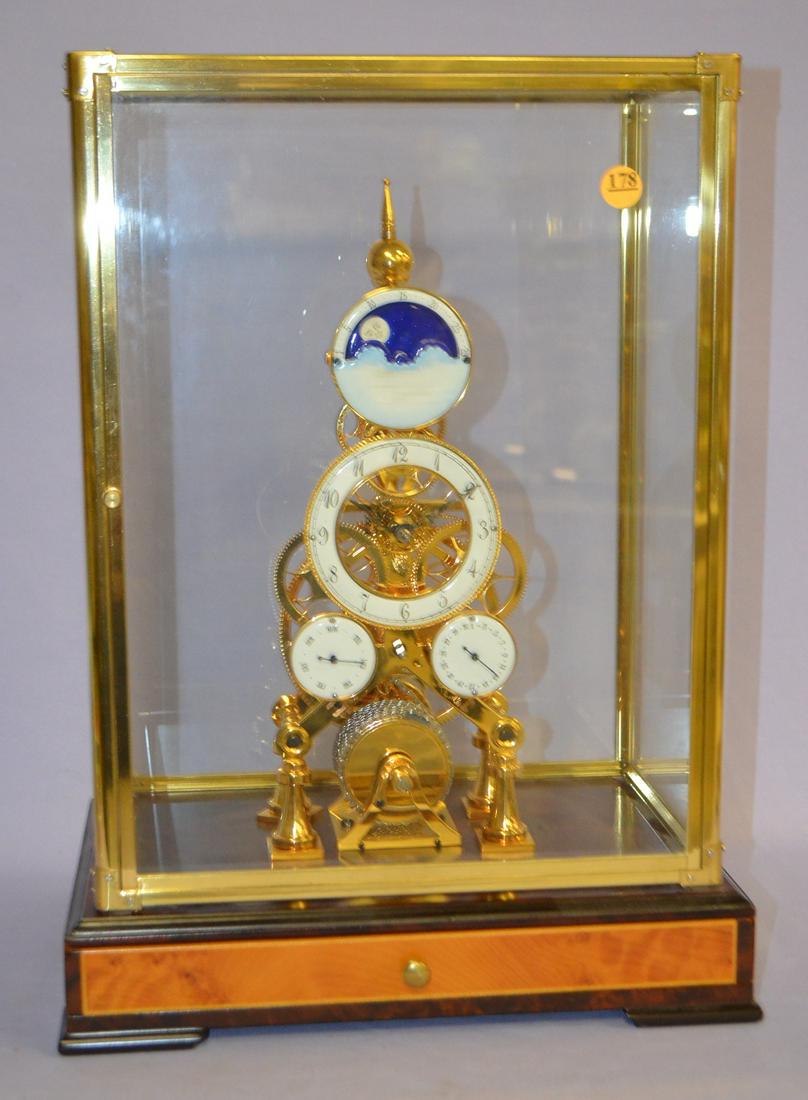 Vintage brass Fusee skeleton clock (1 of 6)