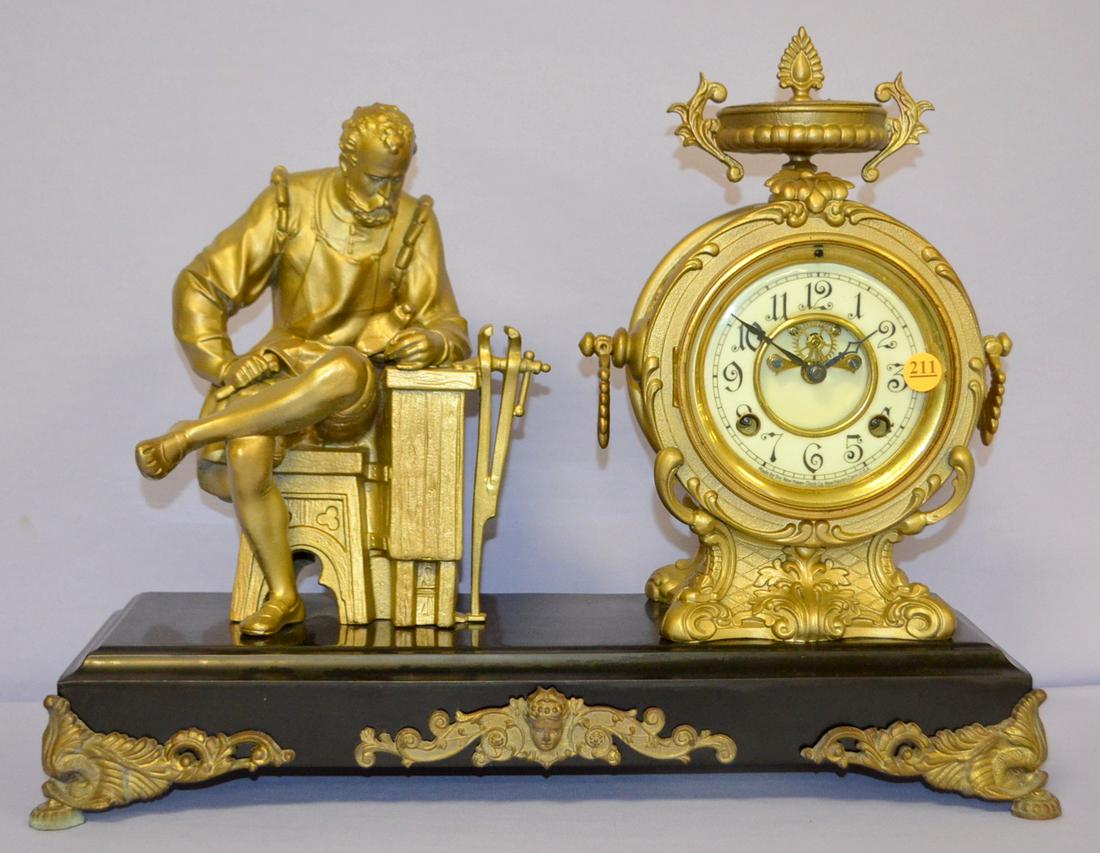 Antique New Haven (Benvenuto Cellini) Figure Clock (1 of 6)