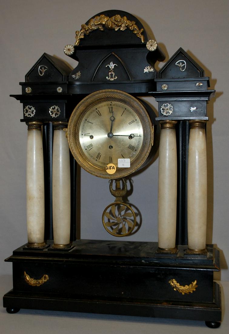 Antique Austrian 1/4 Hour Strike Portico Clock (1 of 4)