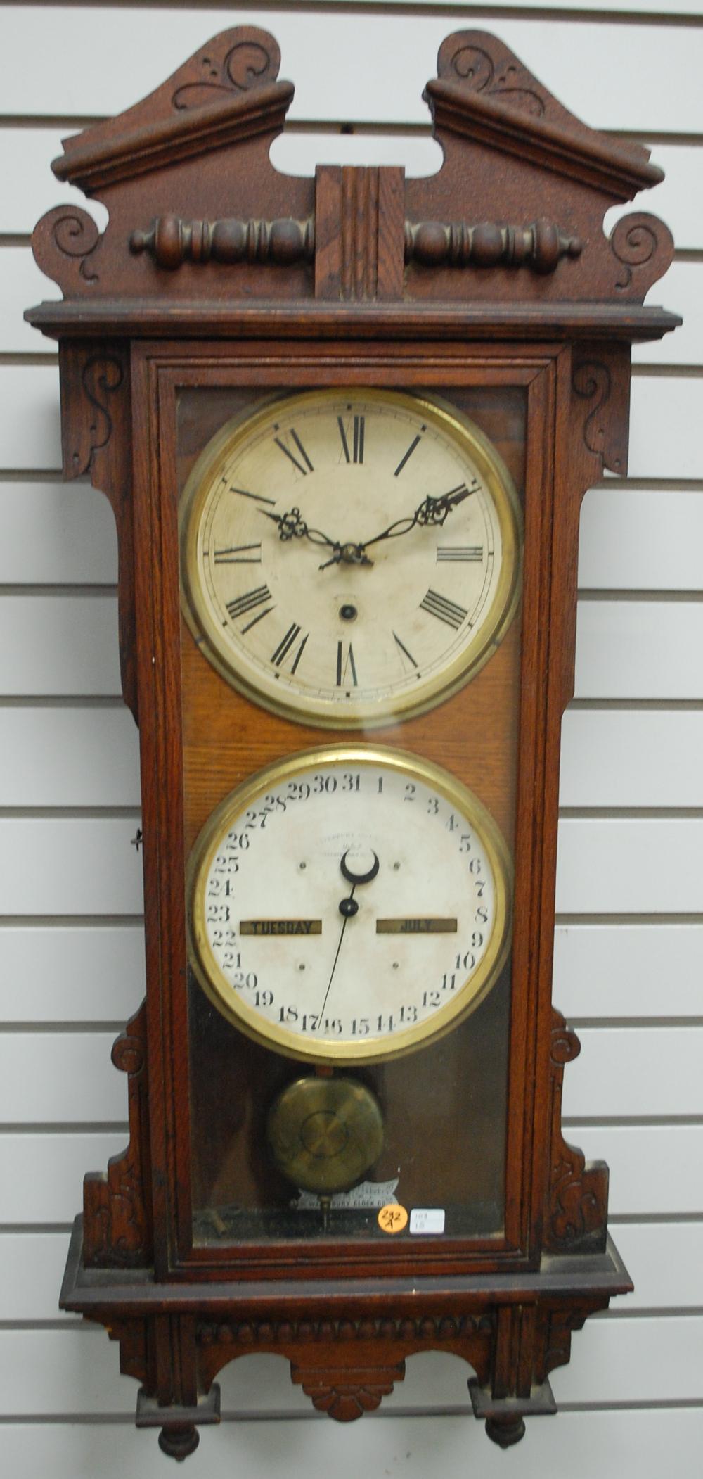 Waterbury 44 double dial calendar