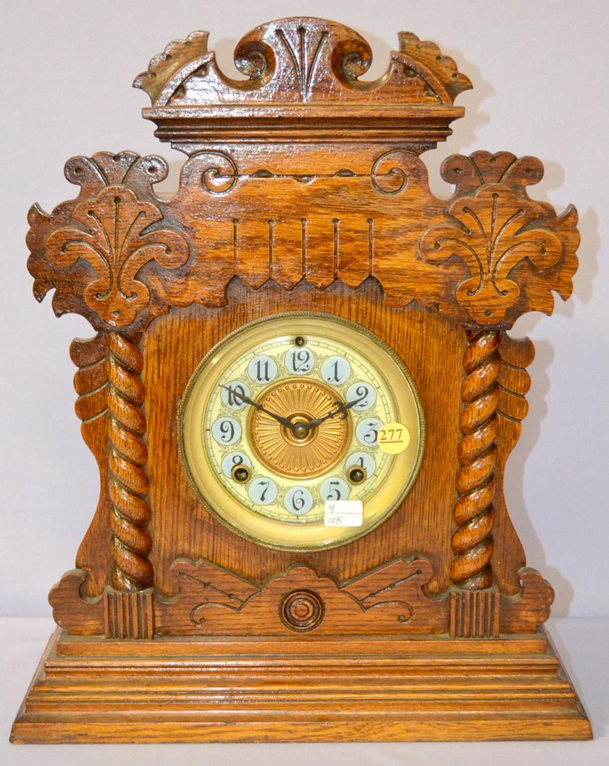 Antique Ansonia (Vivian) wood cabinet Clock (1 of 5)