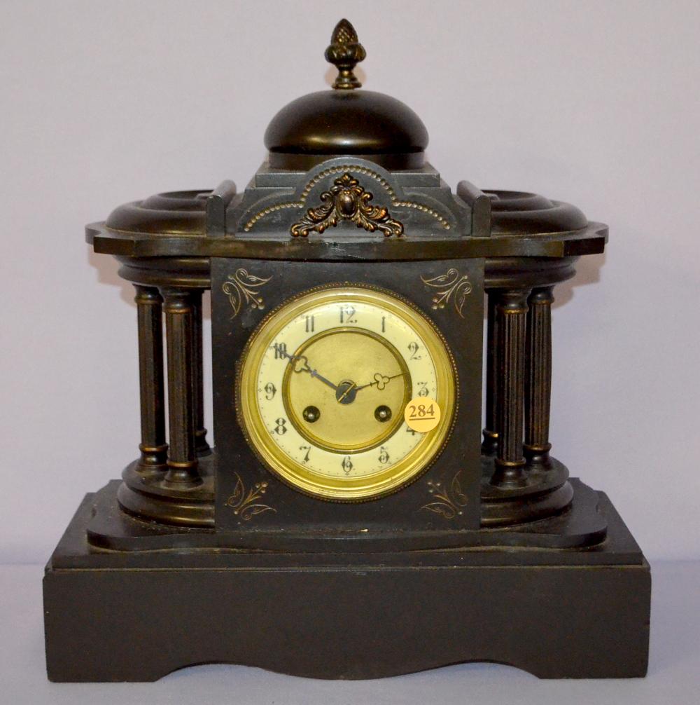 Antique Junghans black Slate Mantle Clock (1 of 6)