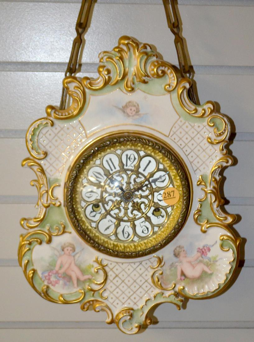 Antique porcelain Wall hanging Clock (1 of 6)