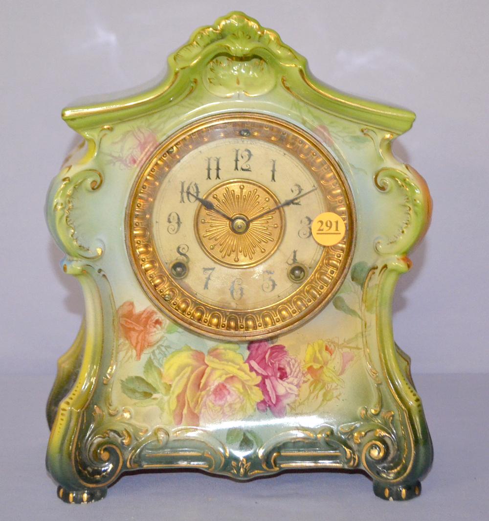 Ansonia (La Fontaine) Porcelain Mantle Clock Price Guide