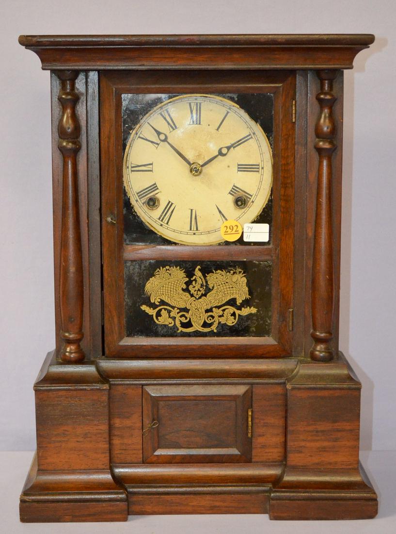 Antique Atkins Rosewood Mantle Clock (1 of 4)