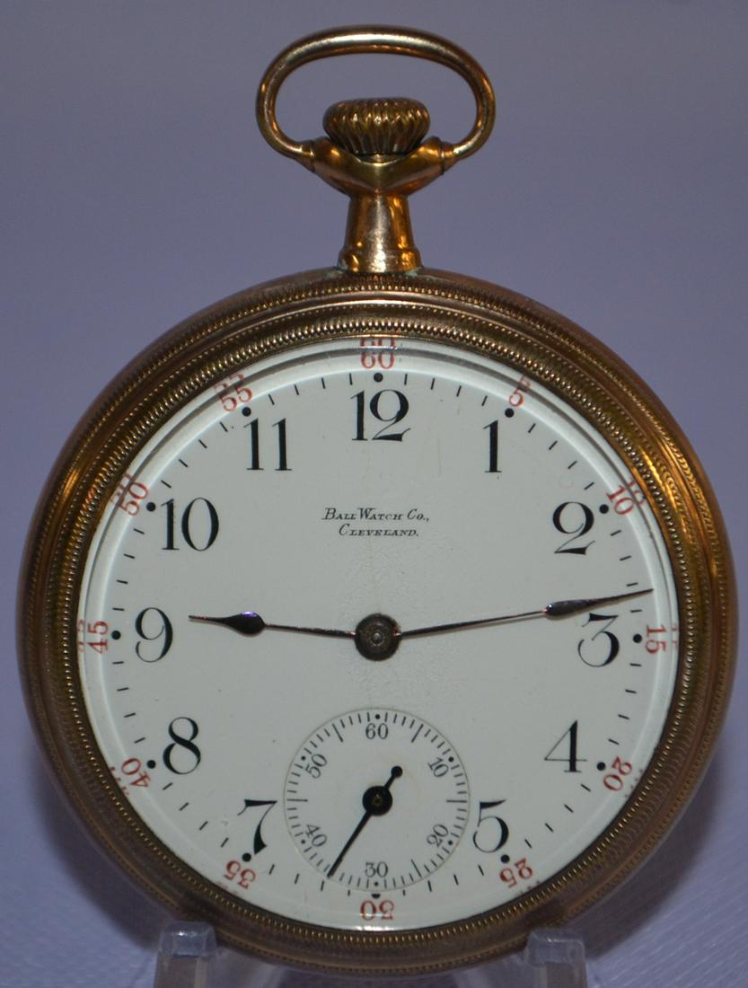 Ball AM Waltham, 17J, 16S, OF Pocket Watch: Ball AM Waltham, 17J, 16S, OF Pocket Watch: PS GF Adj5P RGJS "Commercial Standard" DMK No. B229723, running. The SSD looks of. In a yellow SF&B 20 yr. Philadelphia NO.8237742 case. The machined case b