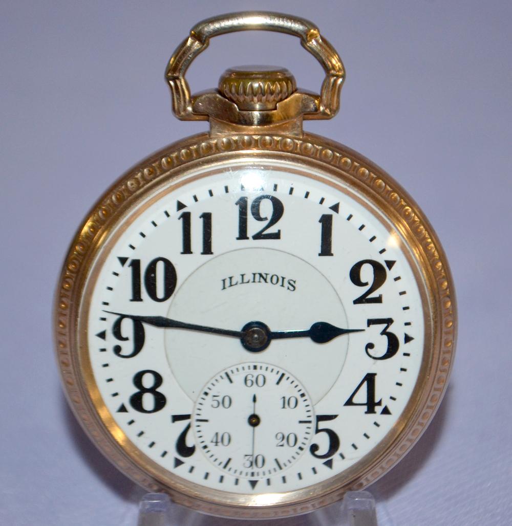 Illinois 161 A Elinvar 60HR BUNN SPECIAL, 21J, 16S, OF: Illinois 161 A Elinvar 60HR BUNN SPECIAL, 21J, 16S, OF Pocket Watch: LS GF MB DR Adj Temp & 6P RGJS 3/4 DMK No. 5481542, running. The DSD looks ok. In a yellow Bunn Special SF&B 10K GF No. 6994753 Qua