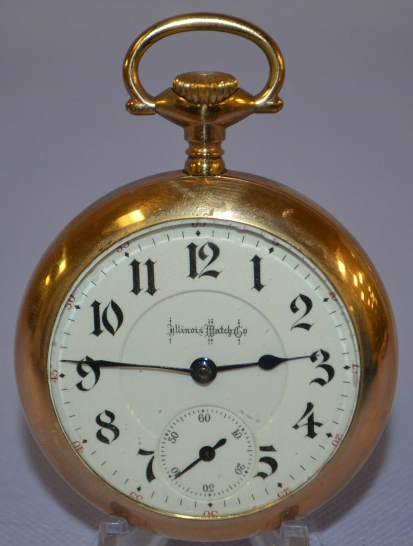 Illinois BUNN SPECIAL, 24RJ, 18S, OF Pocket Watch: Illinois BUNN SPECIAL, 24RJ, 18S, OF Pocket Watch, LS GF GJS Adj DMK NI Full No. 1412163, running. The DSD looks ok. In a yellow SF&B 20 yr. Keystone NO. 5579004 J Boss case. Case back buffed, scuffin
