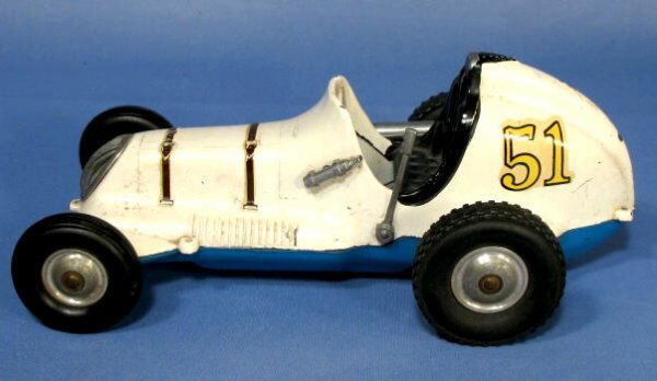 Roy Cox Thimble Drome Champion Race Car: Thimble Drome Champion Race Car, Roy Cox from Santa Anna California: made of aluminum and bearing a No.51 decal. (There are areas of chipped paint and dirty looking. No engine in sight.) 9 1/2" long A