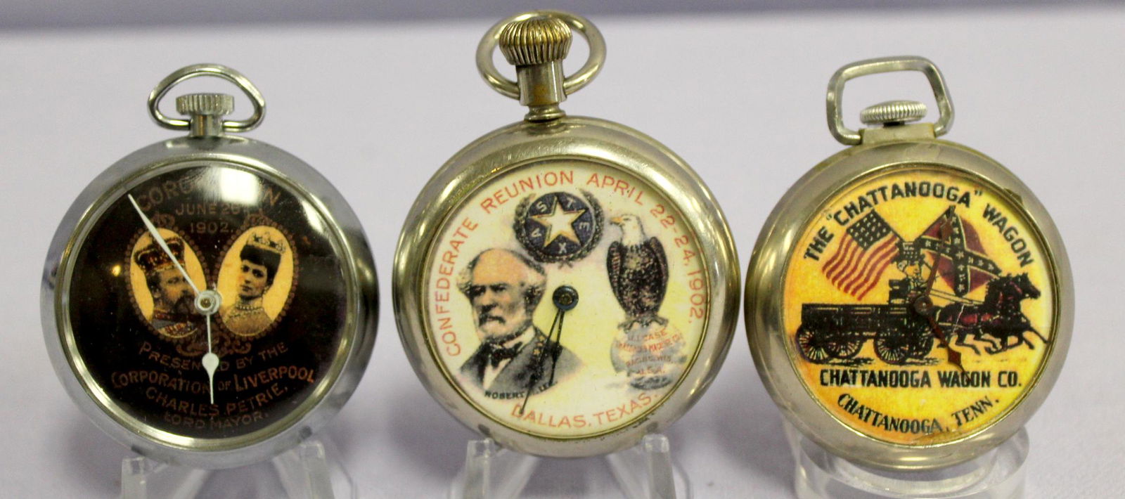 3 Pocket Watches with Different Restore Dials (1 of 2)