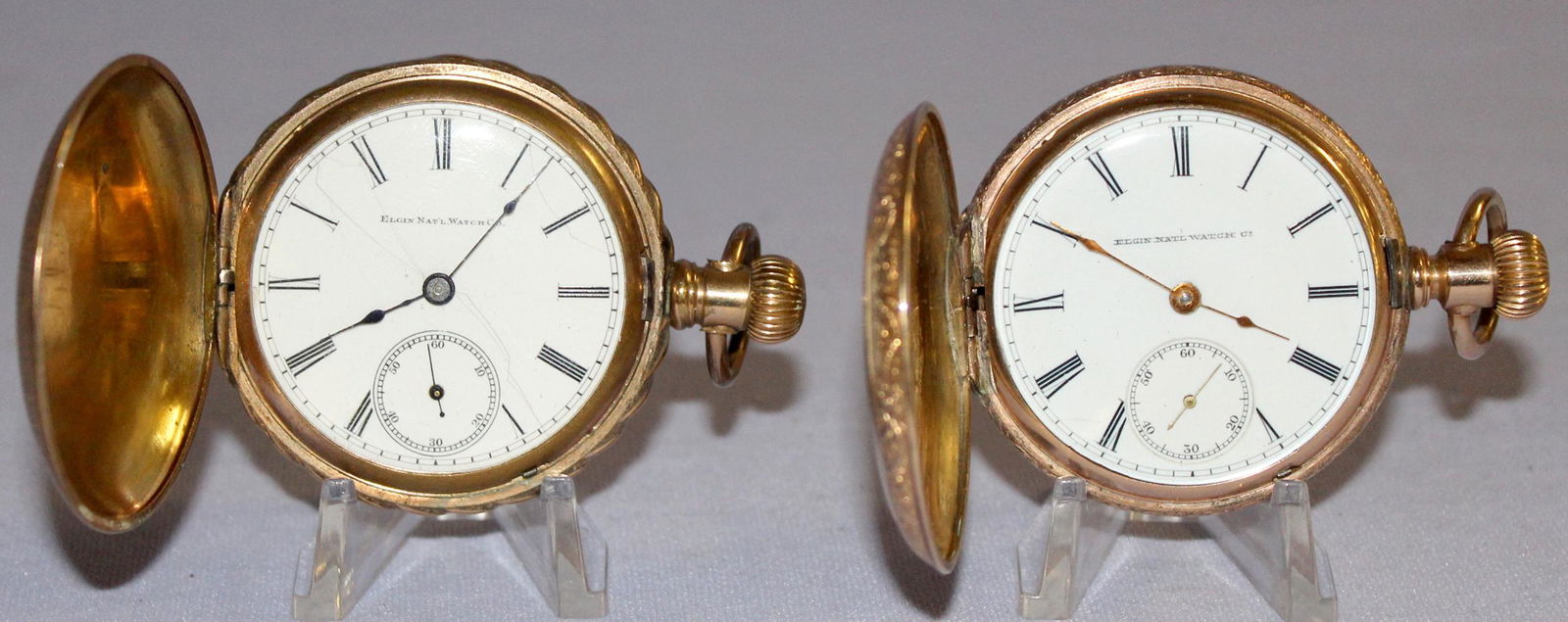 2 Elgin 18s HC Pocket Watches (1 of 6)