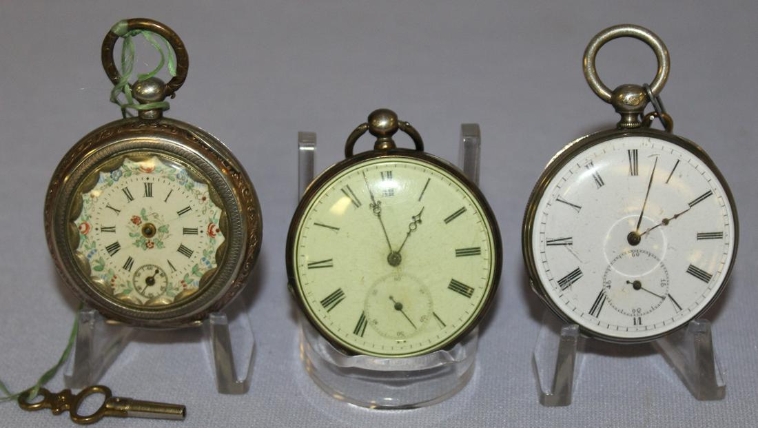 3 KW/KS Pocket Watches, 1 .800 Silver, 2 Unmarked. (1 of 3)