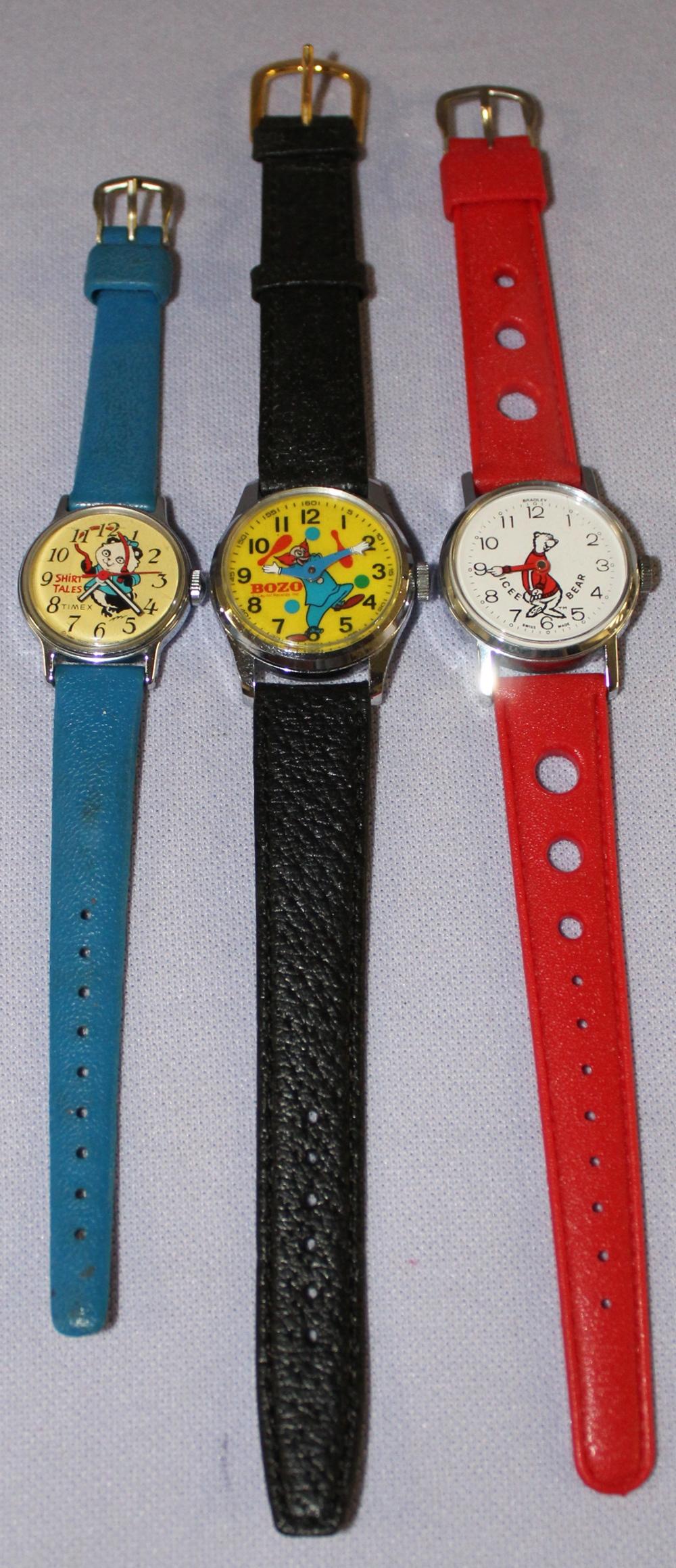 3 Wrist Watches with Cartoon Characters (1 of 2)