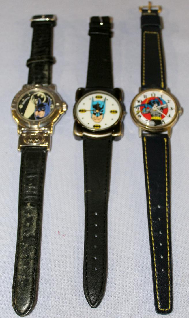 3 Batman Wrist Watches: 3 Batman Wrist Watches. 1- Armitron- fancy 2- Him with rope 3- His head with bat symbols. **All watches are sold as is- where is and are untested unless otherwise noted. Please see pictures to determi
