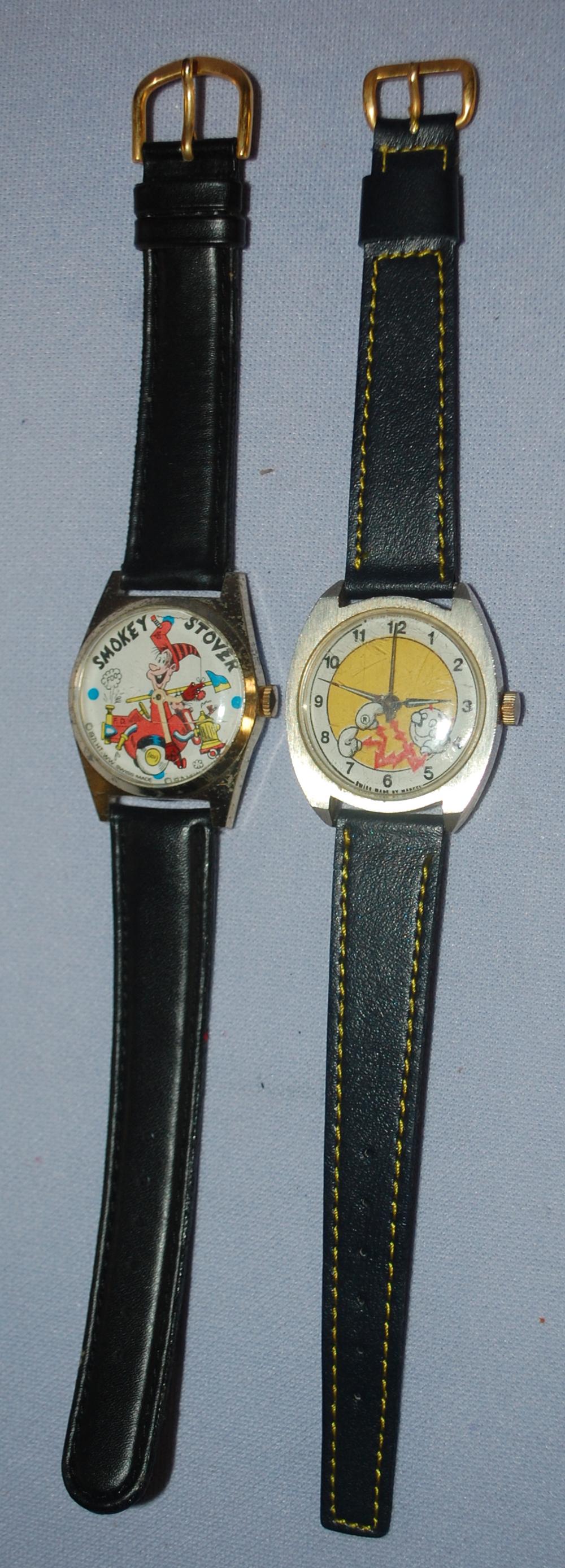 2 Wrist Watches- Reddy Kilowatts & Smokey Stover. (1 of 2)