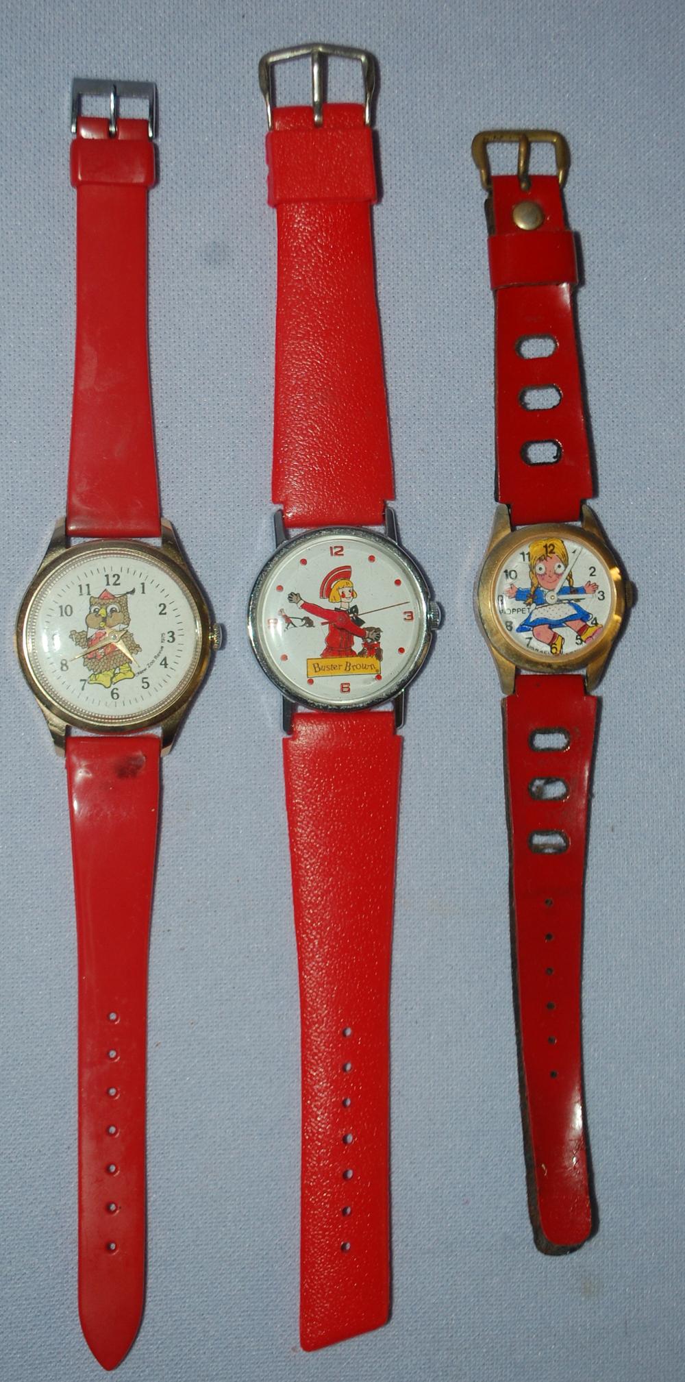 3 Wrist Watches with Advertising Characters (1 of 2)