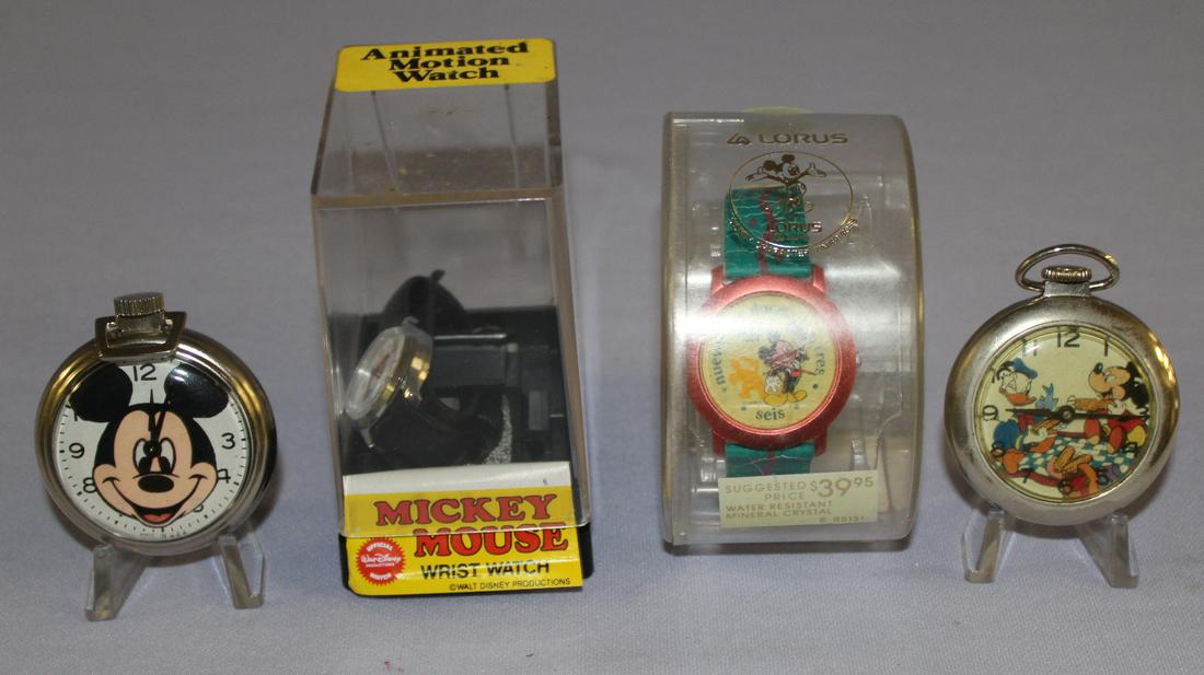 4 Mickey Mouse Watches- 2 PW & 2 WW (1 of 1)