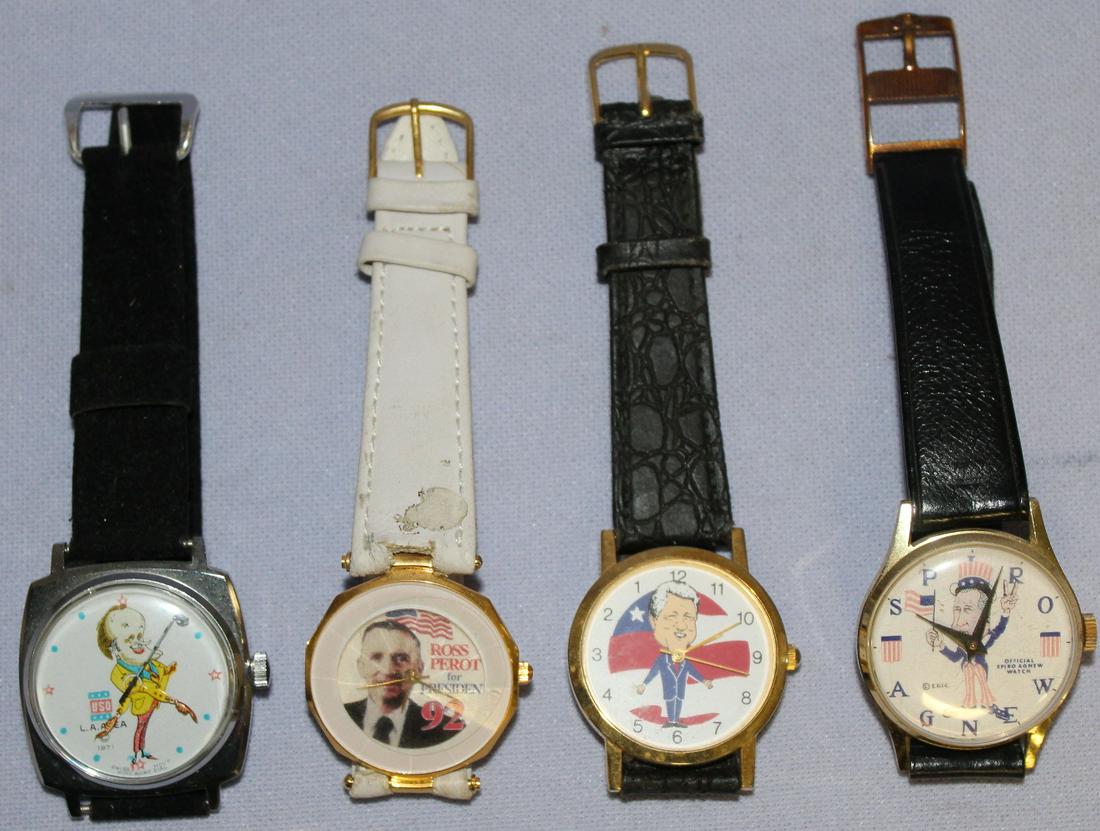 Lot of 4 Political Wrist Watches (1 of 3)