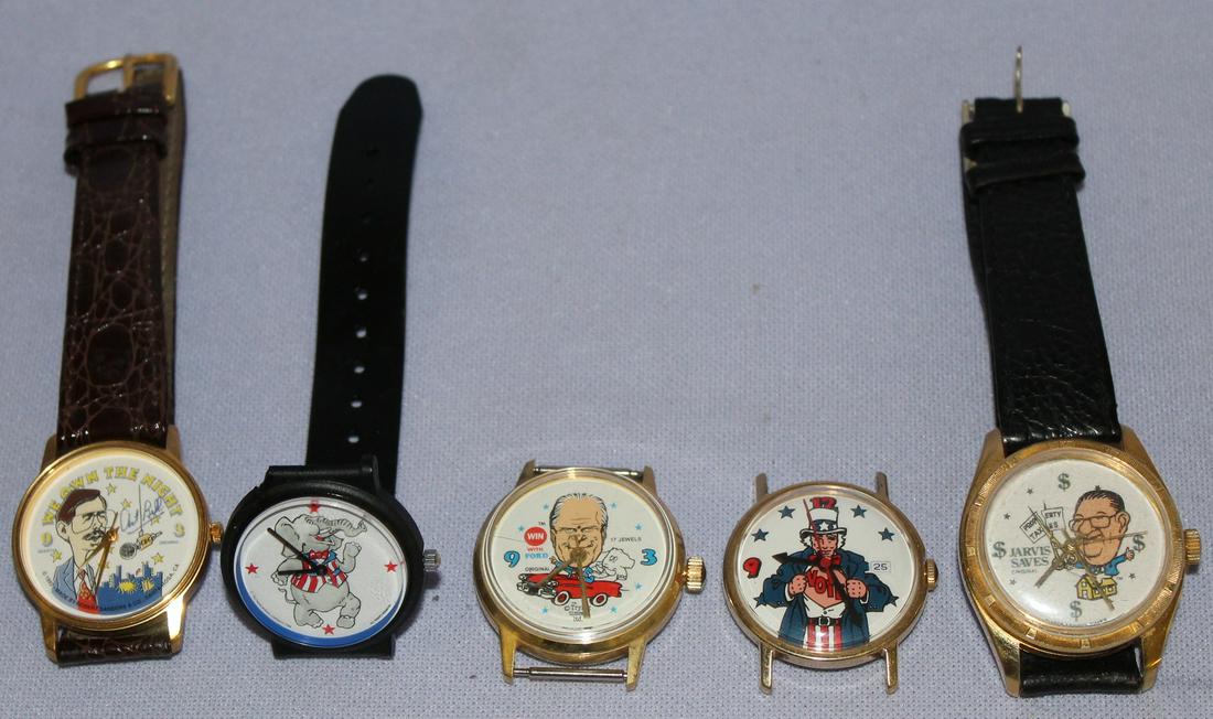 Lot of 5 Political Wrist Watches (1 of 4)