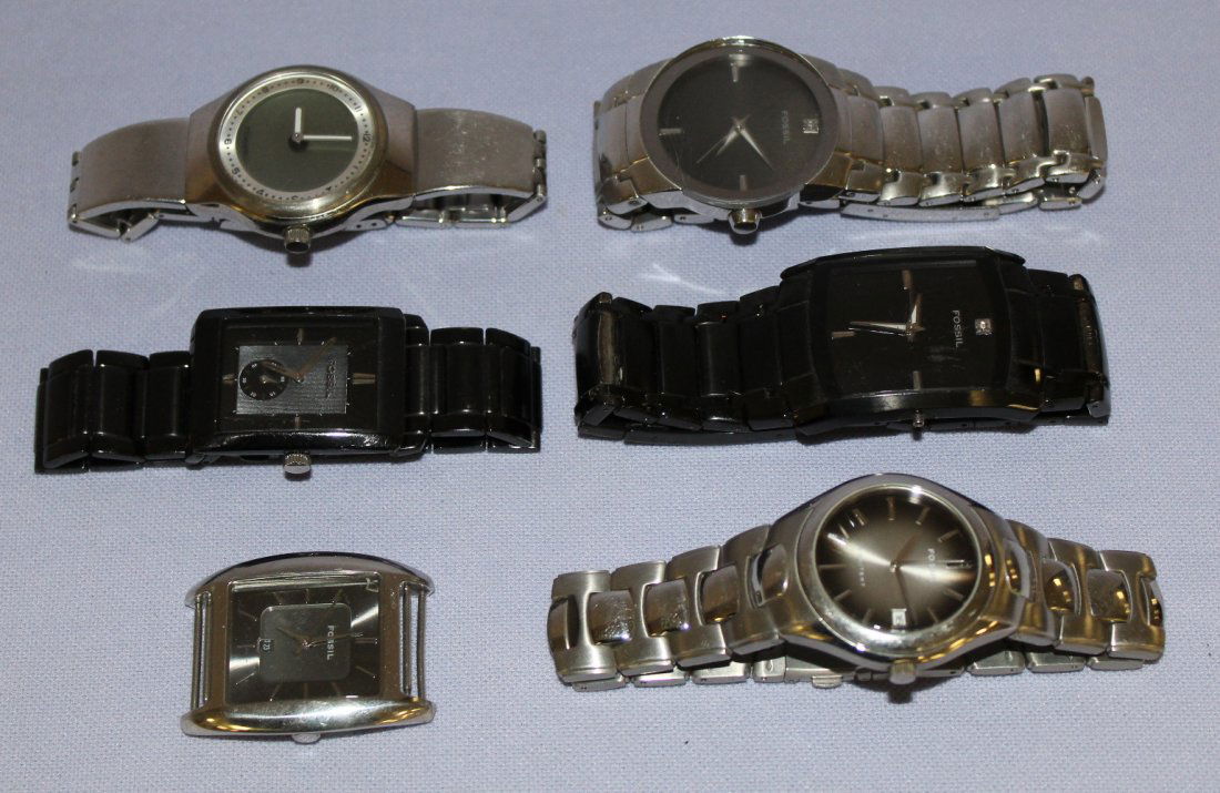 Lot of 6 Men's Fossil Wrist Watches (1 of 1)