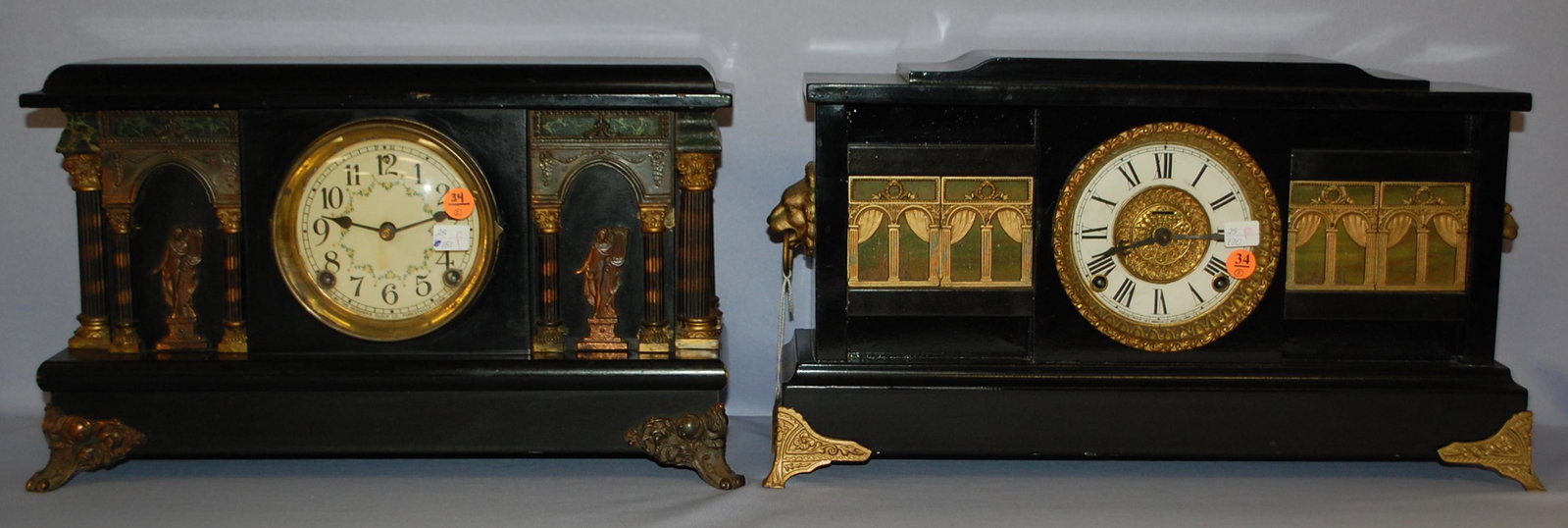 2 Mantle Clocks, Sessions & Ingraham