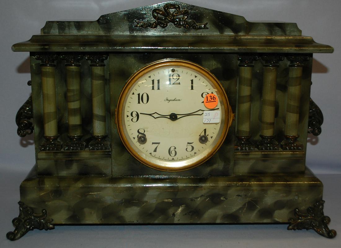 Ingraham Marbleized Mantle Clock Price Guide