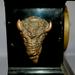 Antique Ansonia Iron Buffalo Head Mantle Clock