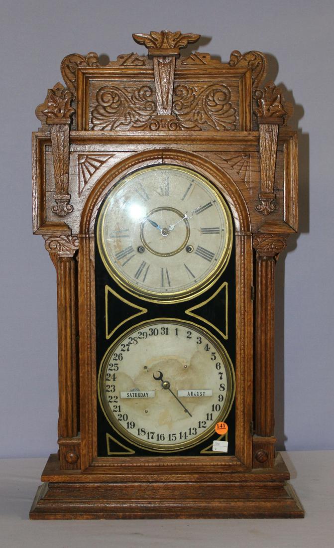 Antique Waterbury Calendar #43 Mantle Clock