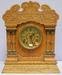 Antique 4 Column Oak Cabinet Clock
