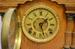 Antique 4 Column Oak Cabinet Clock