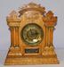 Antique Oak 4 Column Cabinet Clock