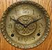 Antique Oak 4 Column Cabinet Clock