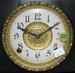 Antique Ingraham 4 Column Marbleized Mantle Clock
