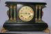 Antique Black Enameled Mantle Clock