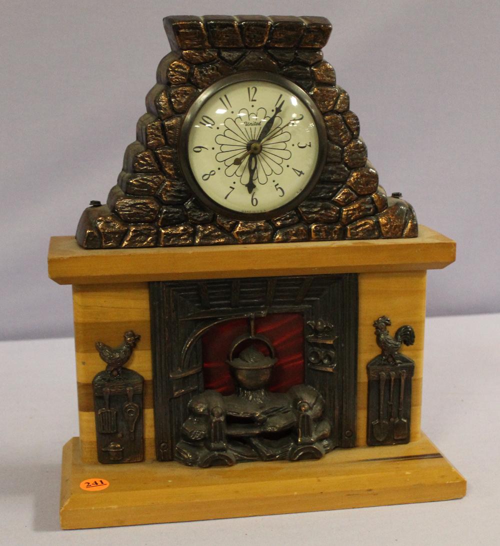 Vintage United Fireplace Animated Electric Clock Price Guide