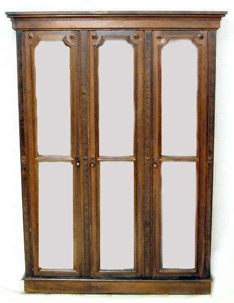 Victorian Walnut 3 Door Book Case