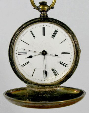L. Bretling, Geneva 18S Hunting Case Pocket Watch: L. Bretling, Geneva 18S 18K Hunting Case Pocket Watch: key wind/key set. The fancy movement is fully engraved and with an odd shaped balance wheel. In a heavily worn 18K gold plate case, marked Duplex