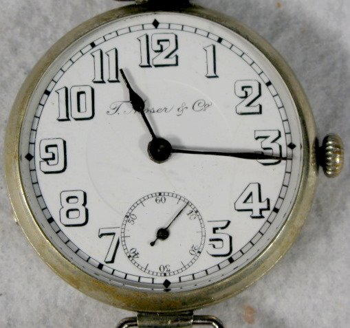 F. Moser & Co. Stem Wind Wrist Watch