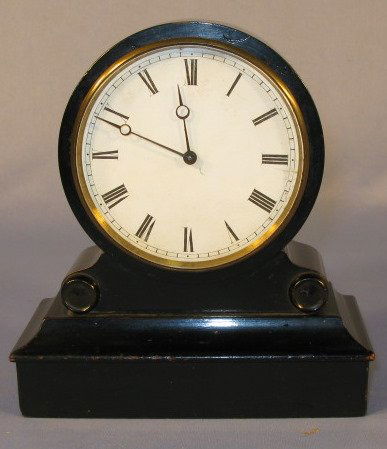 Brevete 8 Day Small Dresser Clock: Brevete 8 Day Small Dresser Clock: with 8 day deadbeat escapement, key wind, key set, instructions inside back cover. Nice movement and pendulum. Running at this time. (Small tear in dial at the 3. So